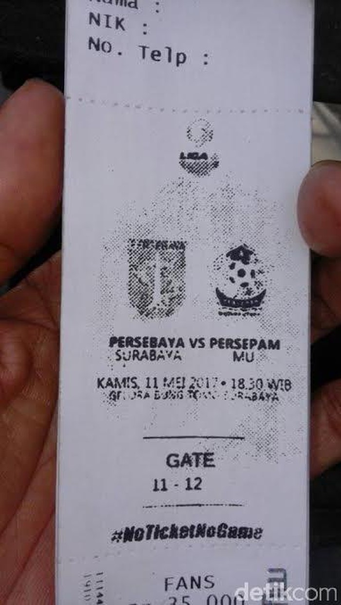 Polisi Selidiki Tiket Palsu Persebaya vs Persepam MU