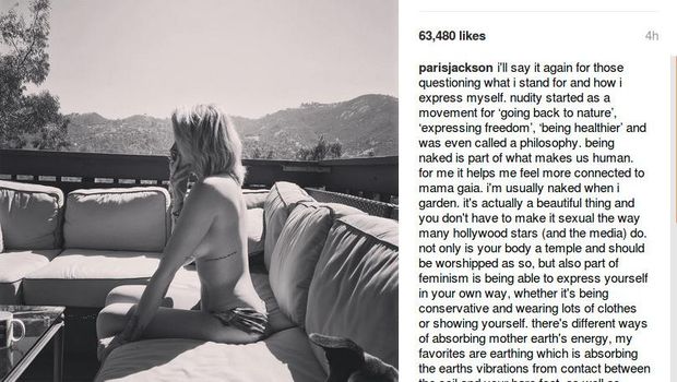 <i>Ups</i>! Paris Jackson Tampil <i>Topless</i> di Instagram