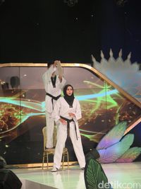 Aksi Atlet Taekwondo Berperawakan Model Pukau Juri Sunsilk Hijab Hunt