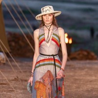 Model walks the runway during the Christian Dior Cruise 2018 Runway Show at the Upper Las Virgenes Canyon Open Space Preserve on May 11, 2017 in Santa Monica, California.  (Photo by Rich Fury/Getty Images)