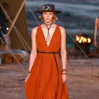 Model walks the runway during the Christian Dior Cruise 2018 Runway Show at the Upper Las Virgenes Canyon Open Space Preserve on May 11, 2017 in Santa Monica, California.  (Photo by Rich Fury/Getty Images)