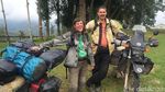 Naik Motor, Pasutri AS Mampir ke Indonesia