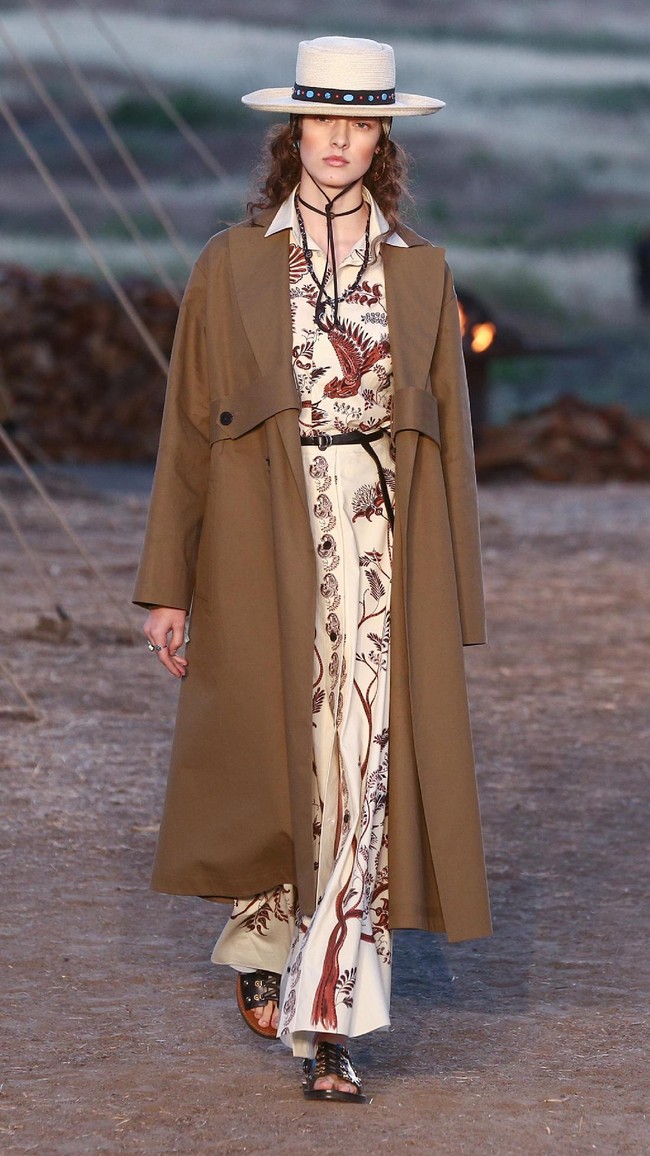 Model walks the runway during the Christian Dior Cruise 2018 Runway Show at the Upper Las Virgenes Canyon Open Space Preserve on May 11, 2017 in Santa Monica, California.  (Photo by Rich Fury/Getty Images)