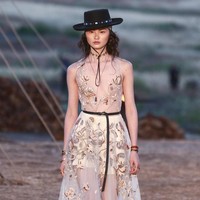 Model walks the runway during the Christian Dior Cruise 2018 Runway Show at the Upper Las Virgenes Canyon Open Space Preserve on May 11, 2017 in Santa Monica, California.  (Photo by Rich Fury/Getty Images)