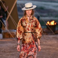 Model walks the runway during the Christian Dior Cruise 2018 Runway Show at the Upper Las Virgenes Canyon Open Space Preserve on May 11, 2017 in Santa Monica, California.  (Photo by Rich Fury/Getty Images)