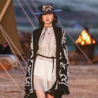 Model walks the runway during the Christian Dior Cruise 2018 Runway Show at the Upper Las Virgenes Canyon Open Space Preserve on May 11, 2017 in Santa Monica, California.  (Photo by Rich Fury/Getty Images)