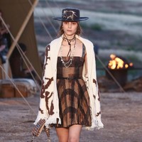Model walks the runway during the Christian Dior Cruise 2018 Runway Show at the Upper Las Virgenes Canyon Open Space Preserve on May 11, 2017 in Santa Monica, California.  (Photo by Rich Fury/Getty Images)