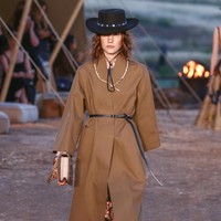 Model walks the runway during the Christian Dior Cruise 2018 Runway Show at the Upper Las Virgenes Canyon Open Space Preserve on May 11, 2017 in Santa Monica, California.  (Photo by Rich Fury/Getty Images)