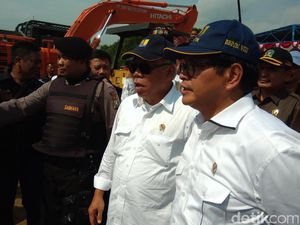 Dua Menteri Jokowi Groundbreaking Proyek Jembatan di Kediri