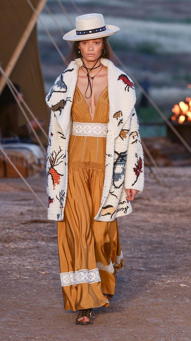 Model walks the runway during the Christian Dior Cruise 2018 Runway Show at the Upper Las Virgenes Canyon Open Space Preserve on May 11, 2017 in Santa Monica, California.  (Photo by Rich Fury/Getty Images)