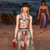 Model walks the runway during the Christian Dior Cruise 2018 Runway Show at the Upper Las Virgenes Canyon Open Space Preserve on May 11, 2017 in Santa Monica, California.  (Photo by Rich Fury/Getty Images)