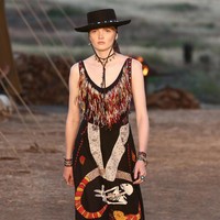 Model walks the runway during the Christian Dior Cruise 2018 Runway Show at the Upper Las Virgenes Canyon Open Space Preserve on May 11, 2017 in Santa Monica, California.  (Photo by Rich Fury/Getty Images)