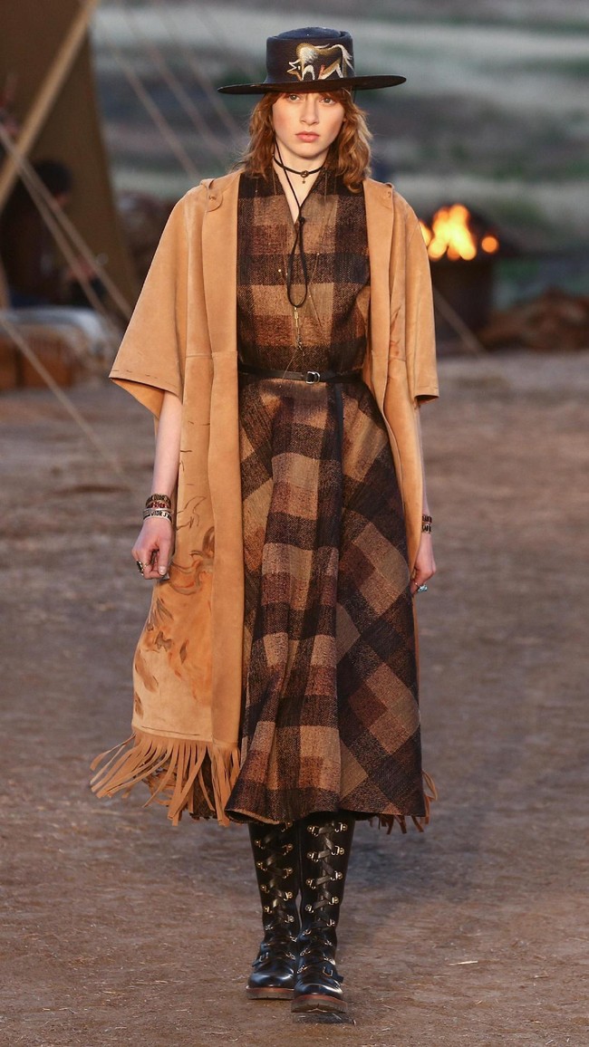Model walks the runway during the Christian Dior Cruise 2018 Runway Show at the Upper Las Virgenes Canyon Open Space Preserve on May 11, 2017 in Santa Monica, California.  (Photo by Rich Fury/Getty Images)