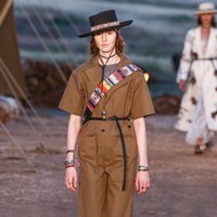 Model walks the runway during the Christian Dior Cruise 2018 Runway Show at the Upper Las Virgenes Canyon Open Space Preserve on May 11, 2017 in Santa Monica, California.  (Photo by Rich Fury/Getty Images)