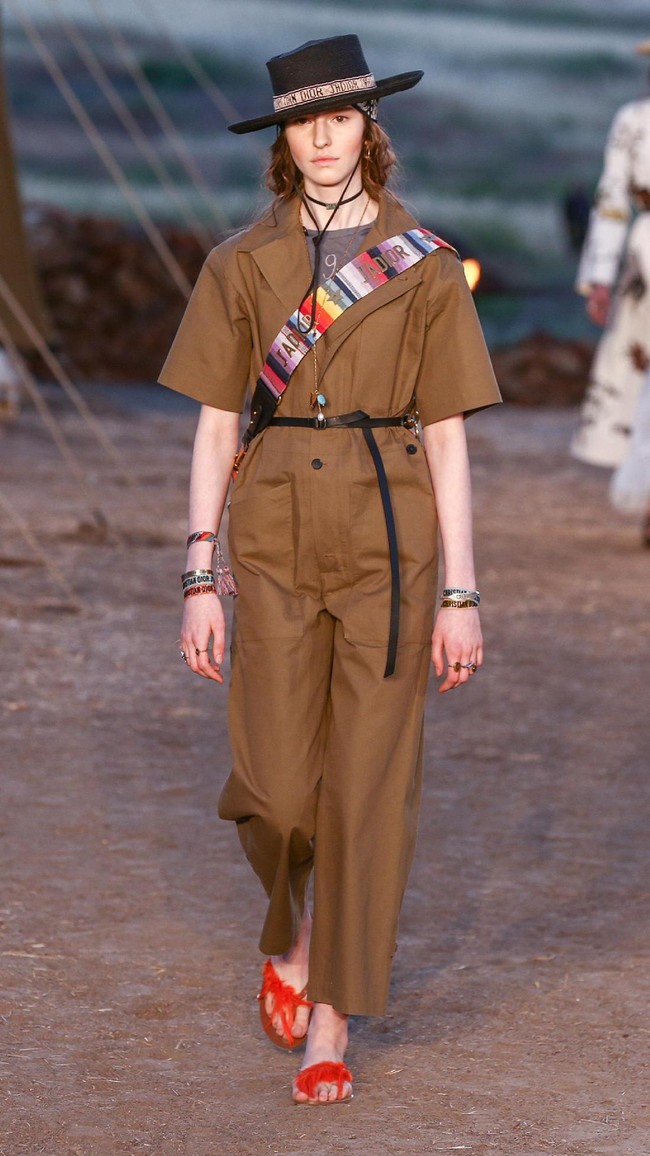 Model walks the runway during the Christian Dior Cruise 2018 Runway Show at the Upper Las Virgenes Canyon Open Space Preserve on May 11, 2017 in Santa Monica, California.  (Photo by Rich Fury/Getty Images)