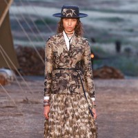 Model walks the runway during the Christian Dior Cruise 2018 Runway Show at the Upper Las Virgenes Canyon Open Space Preserve on May 11, 2017 in Santa Monica, California.  (Photo by Rich Fury/Getty Images)
