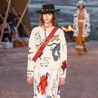 Model walks the runway during the Christian Dior Cruise 2018 Runway Show at the Upper Las Virgenes Canyon Open Space Preserve on May 11, 2017 in Santa Monica, California.  (Photo by Rich Fury/Getty Images)