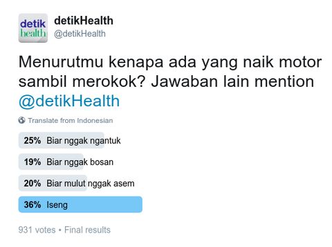 Kata Pembaca Tentang Kebiasaan Merokok Sambil Naik Motor