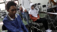 Ruangan untuk peserta berkebutuhan khusus terpisah dengan peserta ujian lainnya.