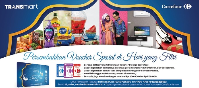 Transmart Carrefour Sediakan Voucher Spesial untuk Hari yang Fitri