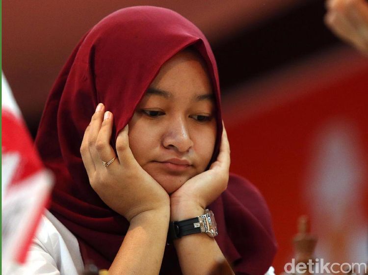Wajah Serius WGM Medina di Japfa Chess Festival