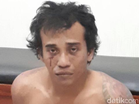 Napi Rutan Sialang Bungkuk Pekanbaru yang ditangkap karena mencuri motor