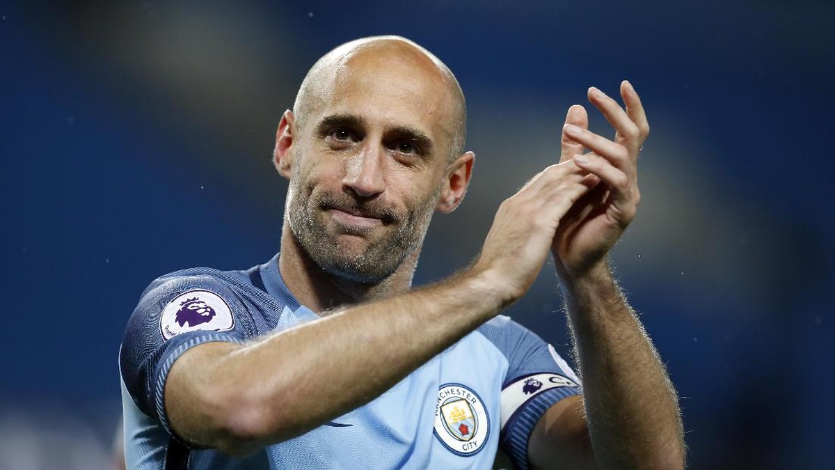 Zabaleta saat melakoni laga terakhir bersama Manchester City. (Foto: Reuters)