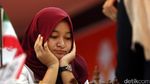 Wajah Serius WGM Medina di Japfa Chess Festival