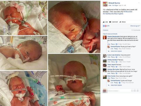 Bayi kembar lima anak pasangan Briana dan Jordan Driskell