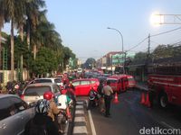 Kebakaran di Ramayana Pasar Minggu, Lalu Lintas Macet