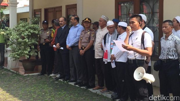 Aski solidaritas untuk Palestina di Kedutaan Besar Palestina