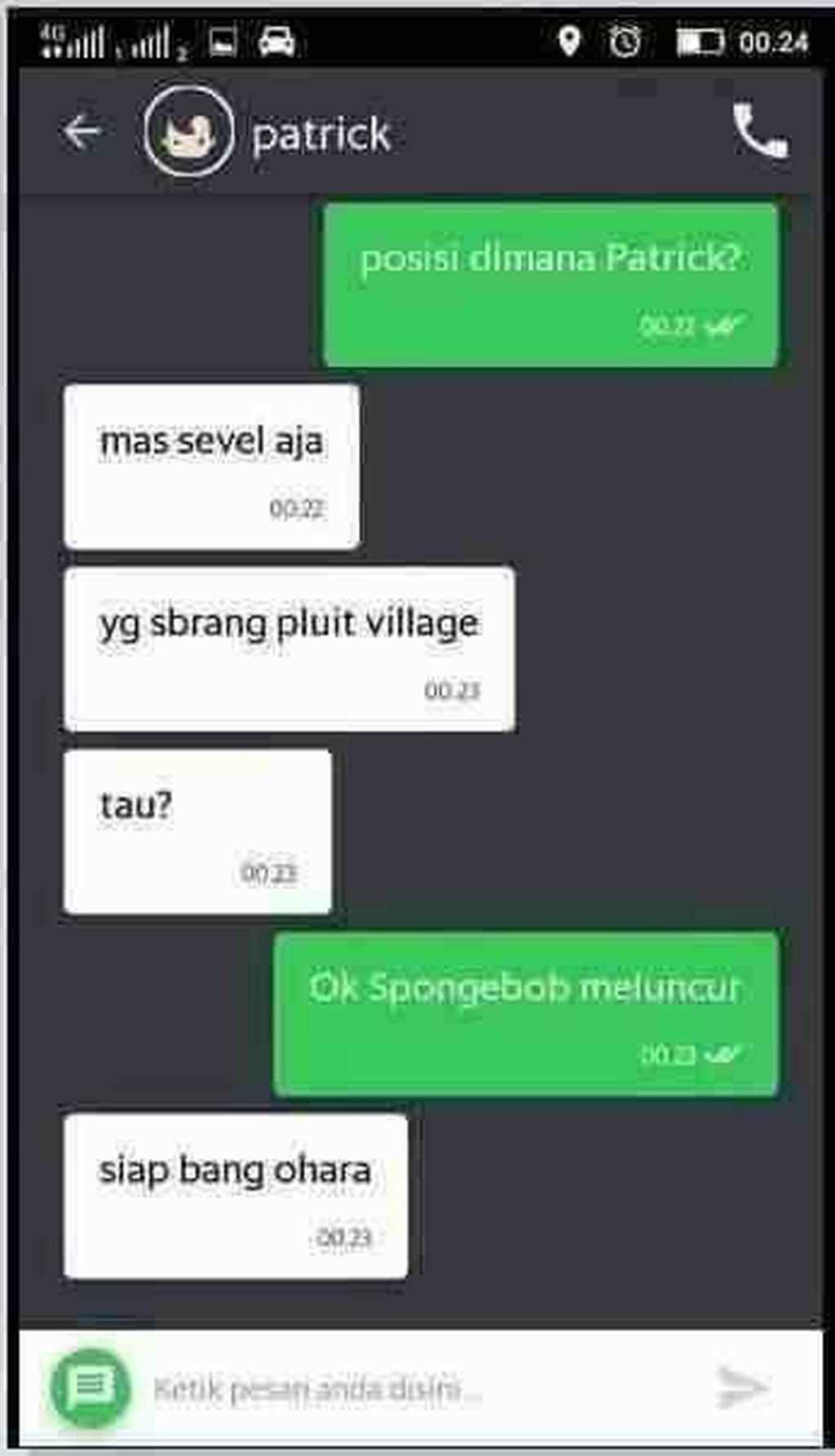 Bikin Ngakak Deretan Chat Kocak Driver Ojek Online