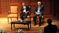 Kuliah umum bertema Islam Middle Path: Indonesias Experience ini dihadiri 150 peserta dari kalangan diplomatik, akademisi, tokoh agama dan pelajar asing dan Indonesia. (Tim Media Wapres)