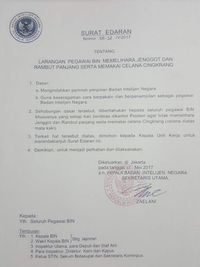Kop Surat Badan Intelijen Negara - Contoh Kop Surat