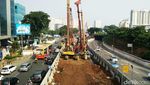 Penampakan LRT Jabodebek di MT Haryono
