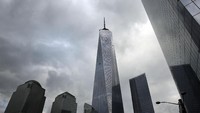 One World Trade Center di New York. Gedung setinggi 1.776 kaki itu adalah gedung tertinggi keempat di dunia. Spencer Platt/Getty Images.