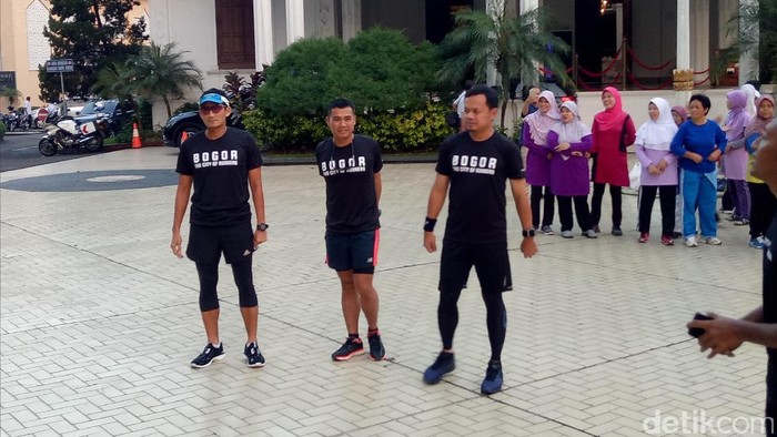 Sandiaga Uno dan Bima Arya Lari Pagi Bareng di Bogor