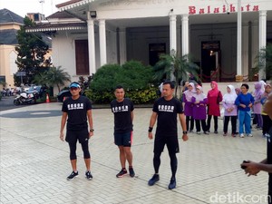 Sandiaga Uno dan Bima Arya Lari Pagi Bareng di Bogor
