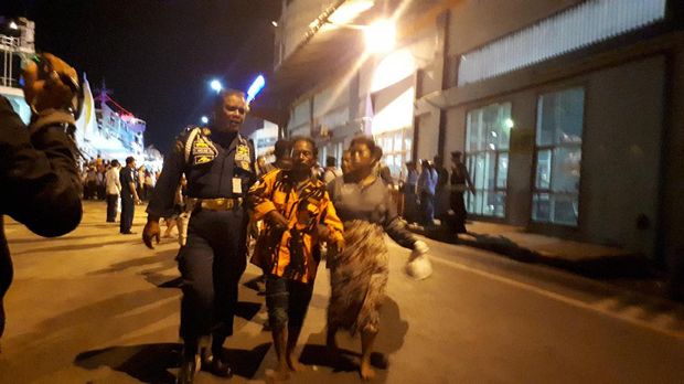 Penumpang KM Mutiara I yang berhasil dievakuasi