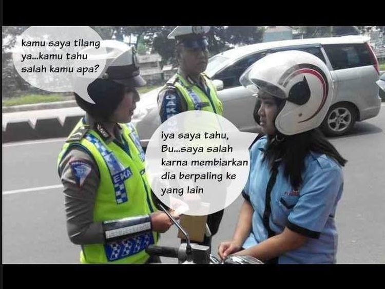 Meme Lucu Ditilang Polisi