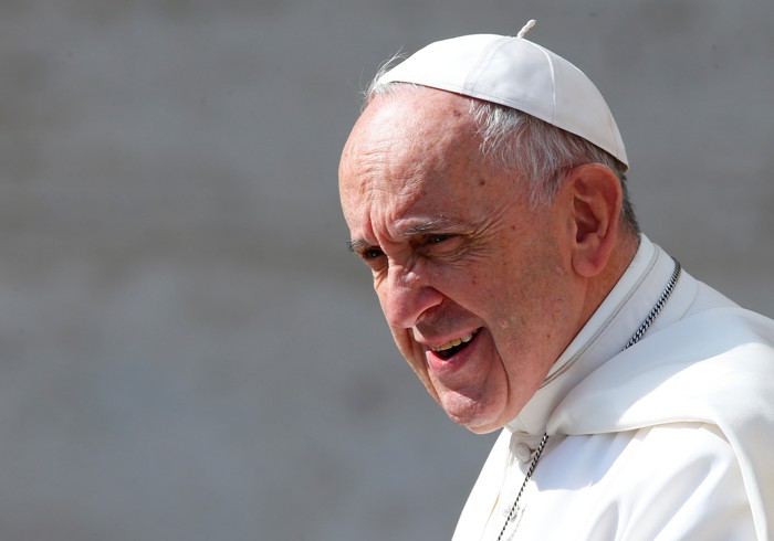Pope Francis arrives aboard of a Portuguese Airforce helicopter at the Catholic shrine of Fatima, Portugal, May 12, 2017. Osservatore Romano/Handout via REUTERS   ATTENTION EDITORS - THIS PICTURE WAS PROVIDED BY A THIRD PARTY. EDITORIAL USE ONLY. NO RESALES. NO ARCHIVE.