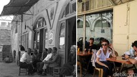 Sebuah kedai di kawasan kota tua Yerusalem pada 1967 (kiri) dan Mei 2017. Perang Arab-Israel tahun 1967 yang hanya berlangsung 6 hari mampu mengubah geopolitik di Timur Tengah. (Foto: Reuters) 