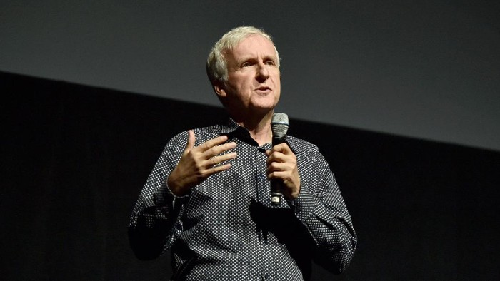 LAS VEGAS, NV - APRIL 14:  Writer/director James Cameron of Avatar 2 speaks onstage during CinemaCon 2016 as 20th Century Fox Invites You to a Special Presentation Highlighting Its Future Release Schedule at The Colosseum at Caesars Palace during CinemaCon, the official convention of the National Association of Theatre Owners, on April 14, 2016 in Las Vegas, Nevada.  (Photo by Alberto E. Rodriguez/Getty Images for CinemaCon)