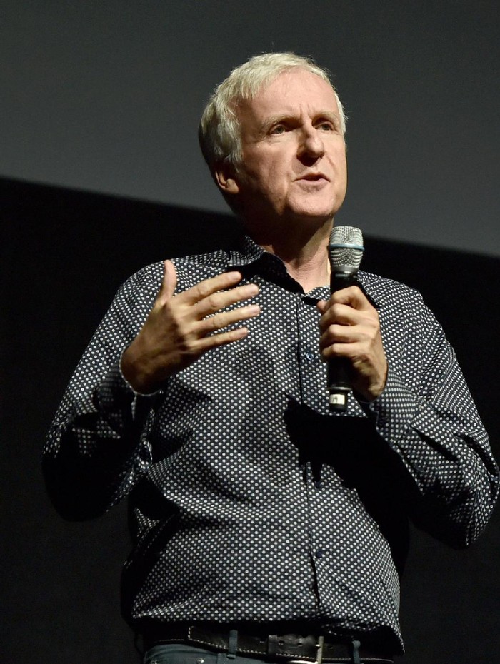 624868975NL00053_CinemaCon_ LAS VEGAS, NV - APRIL 14: Writer/director James Cameron of Avatar 2 speaks onstage during CinemaCon 2016 as 20th Century Fox Invites You to a Special Presentation Highlighting Its Future Release Schedule at The Colosseum at Caesars Palace during CinemaCon, the official convention of the National Association of Theatre Owners, on April 14, 2016 in Las Vegas, Nevada. (Photo by Alberto E. Rodriguez/Getty Images for CinemaCon)