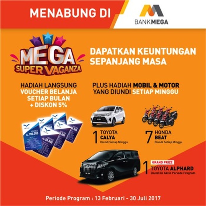 Ikuti Undian Mega Super Vaganza dan Menangkan Hadiahnya