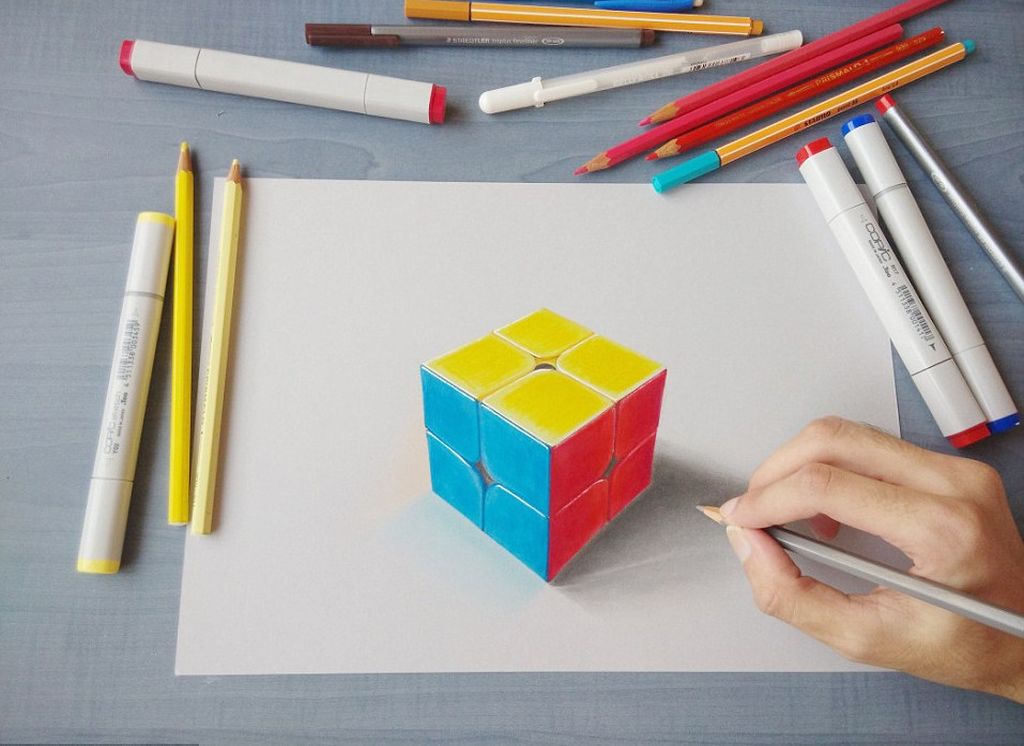 Terkeren 30 Lukisan Pensil Warna 3d Gambar Kitan