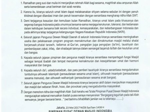 Dewan Masjid: Di Ramadan, Beri Tausiah tentang Persaudaraan Bangsa