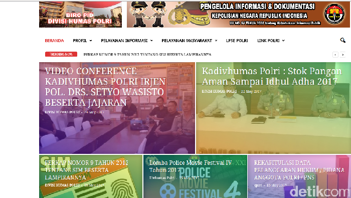 Bukan Di-hack, Situs Humas Polri Diremajakan agar Tampil Modern