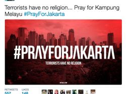 #PrayForJakarta Menggema di Linimasa