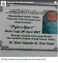 <I>So Cute</i>, Anak Laki-laki Ini Bernama Pajero Sport